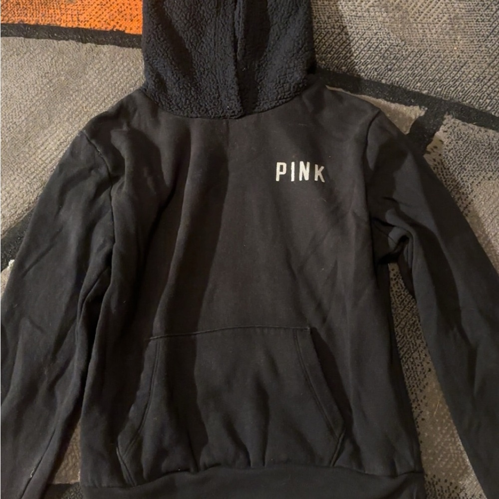PINK Victoria's Secret Black Fleece Hoodie